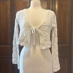 Coquette style knitted cardigan